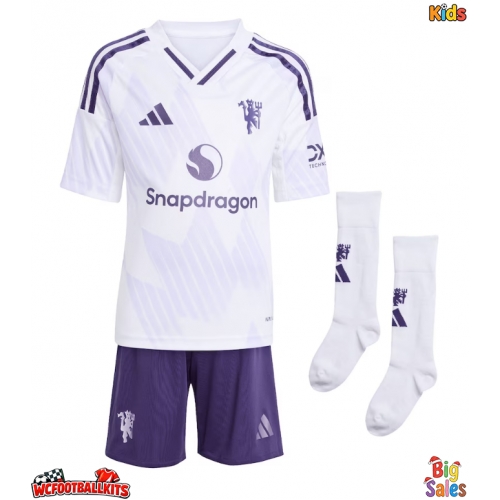 Manchester United Casemiro #18 Replica Away Stadium Kit for Kids 2025-26 Short Sleeve (+ pants)